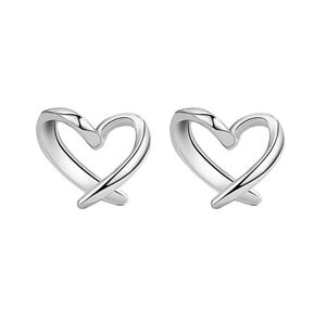 Heart-shaped stud earrings - hypoallergenic